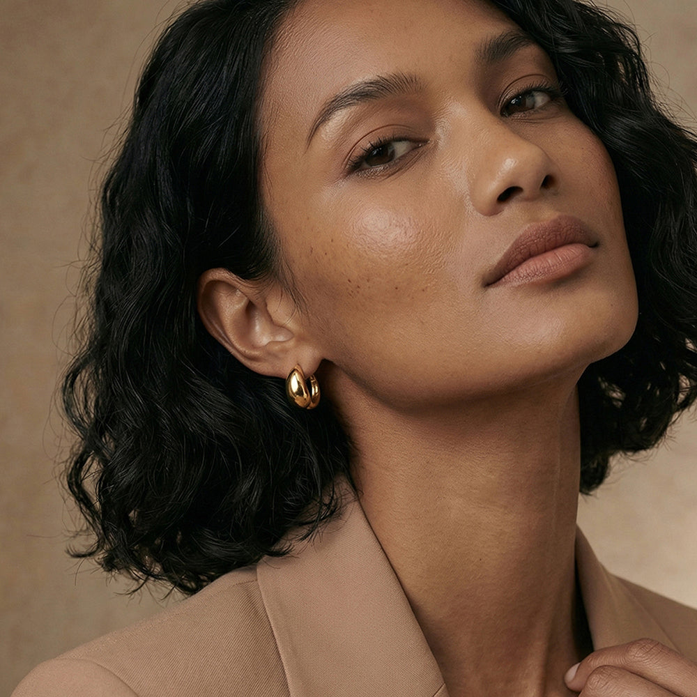 Bold Oval Hoop Earrings