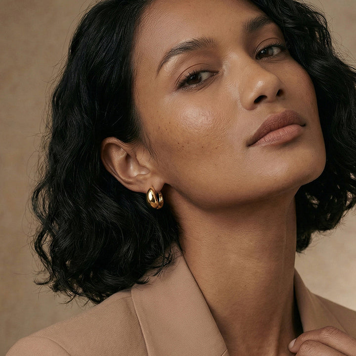 Bold Oval Hoop Earrings