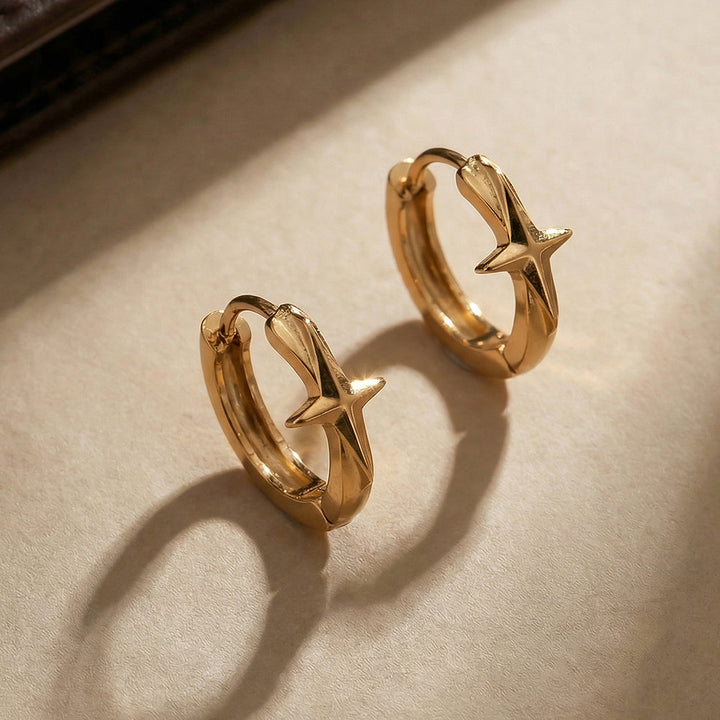 Crossflare Mini Hoop Earrings