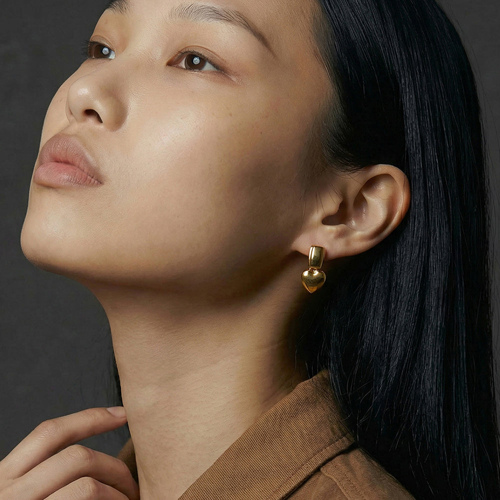 Mini Heart Drop Earrings