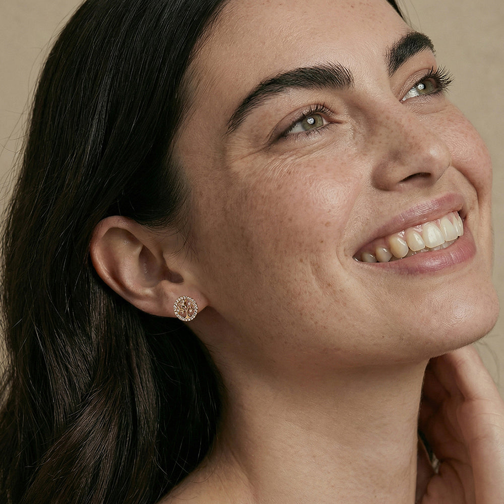 Mystic Tree Spark Hoop Earrings