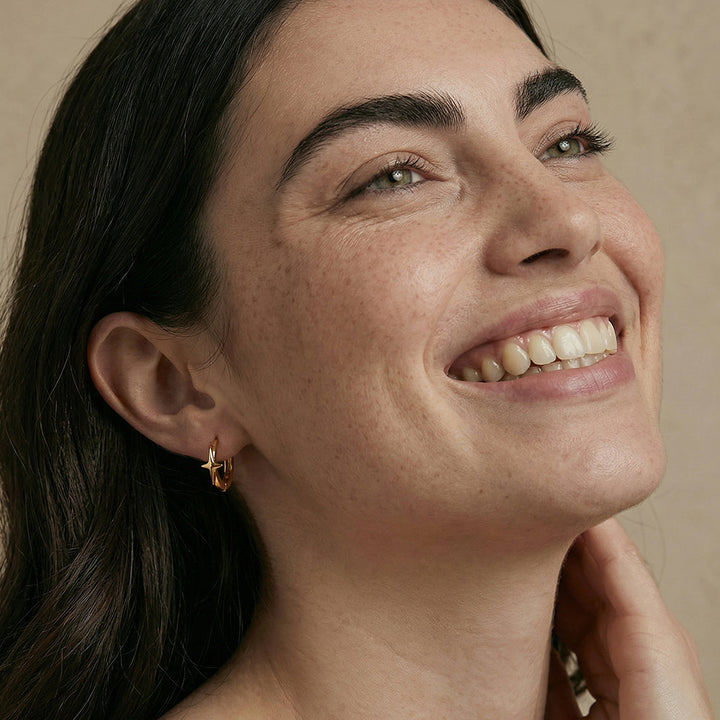 Crossflare Mini Hoop Earrings