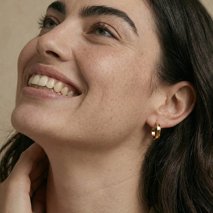 Sleek Arc Hoop Earrings