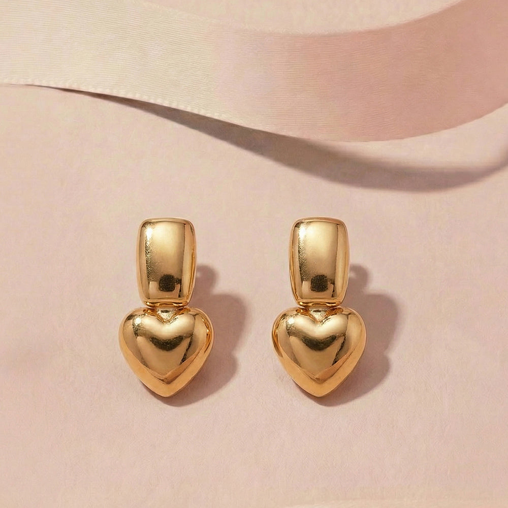 Mini Heart Drop Earrings
