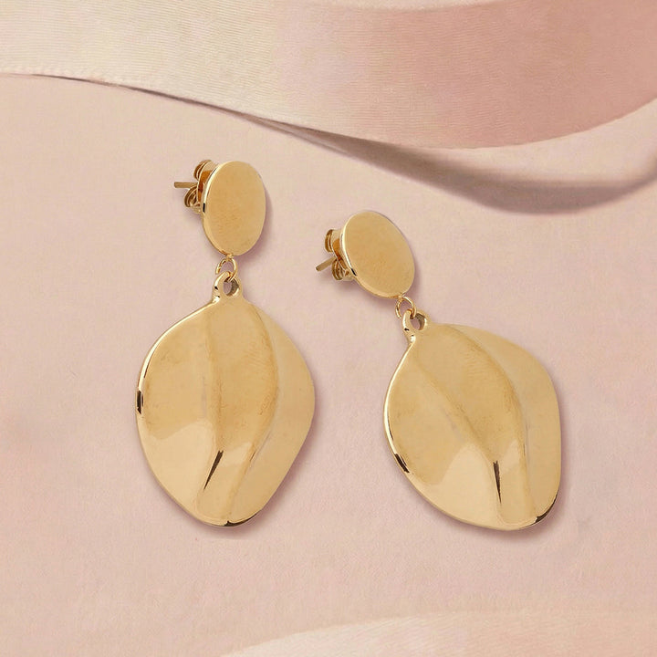 Hammered Disc Drop Earrings