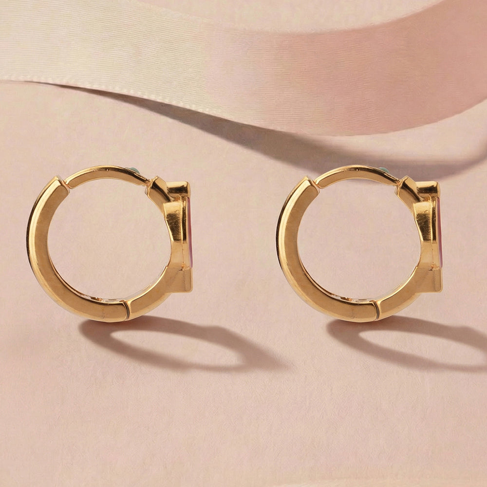 Cupid Heart Hoop Earrings