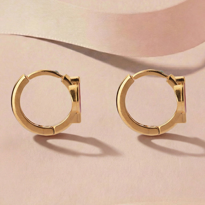 Cupid Heart Hoop Earrings