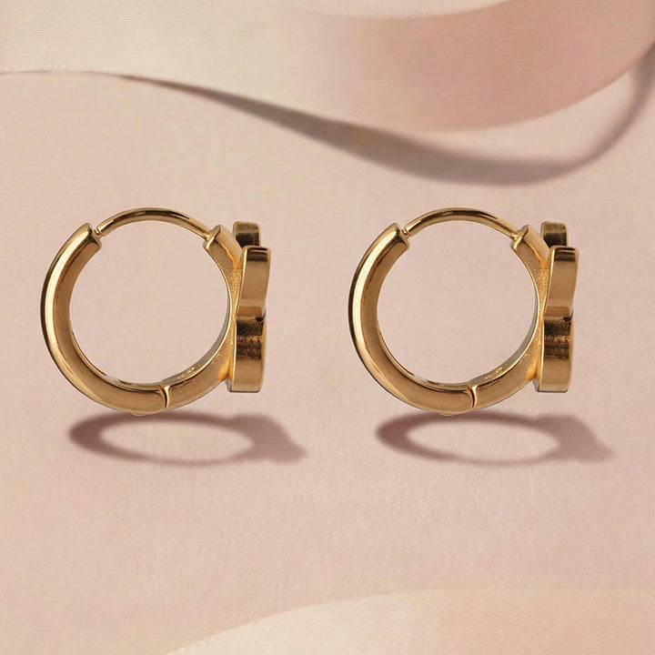Black Bunny Hoop Earrings