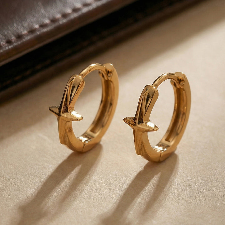 Crossflare Mini Hoop Earrings