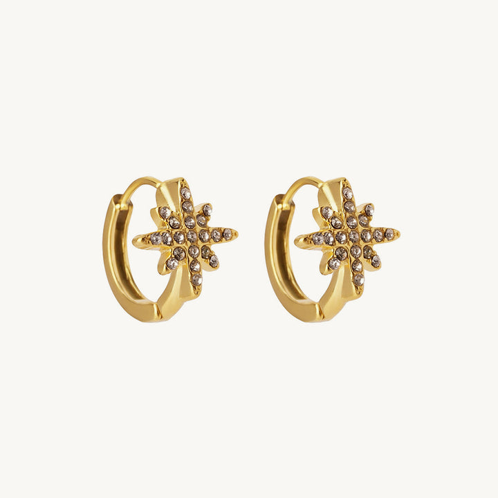 Celestial Star Spark Hoop Earrings