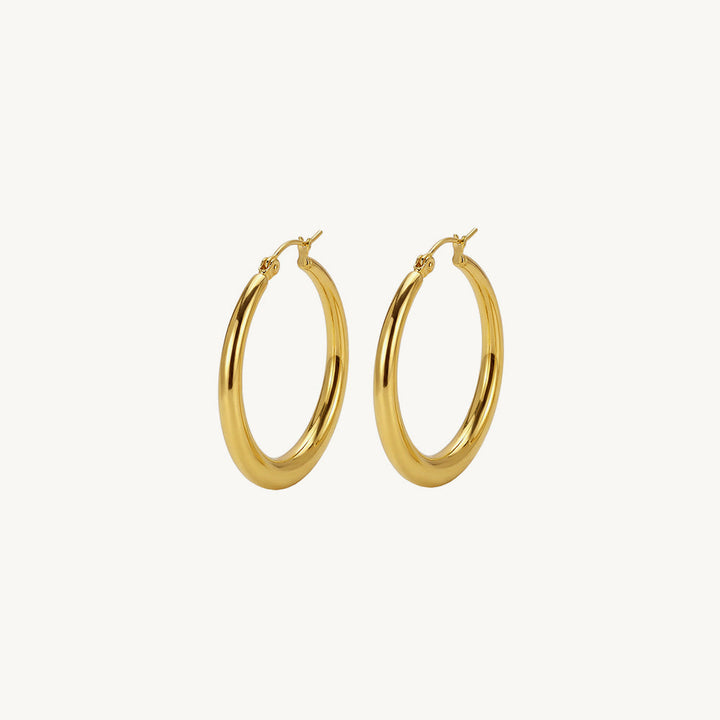 Glided Edge Hoop Earrings