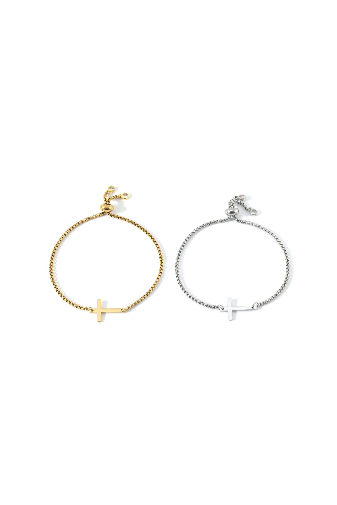 Sideways Cross Slider Bracelet