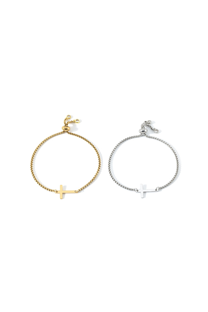Sideways Cross Slider Bracelet