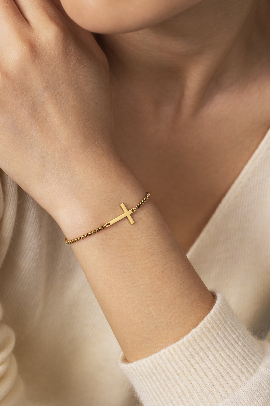 Sideways Cross Slider Bracelet