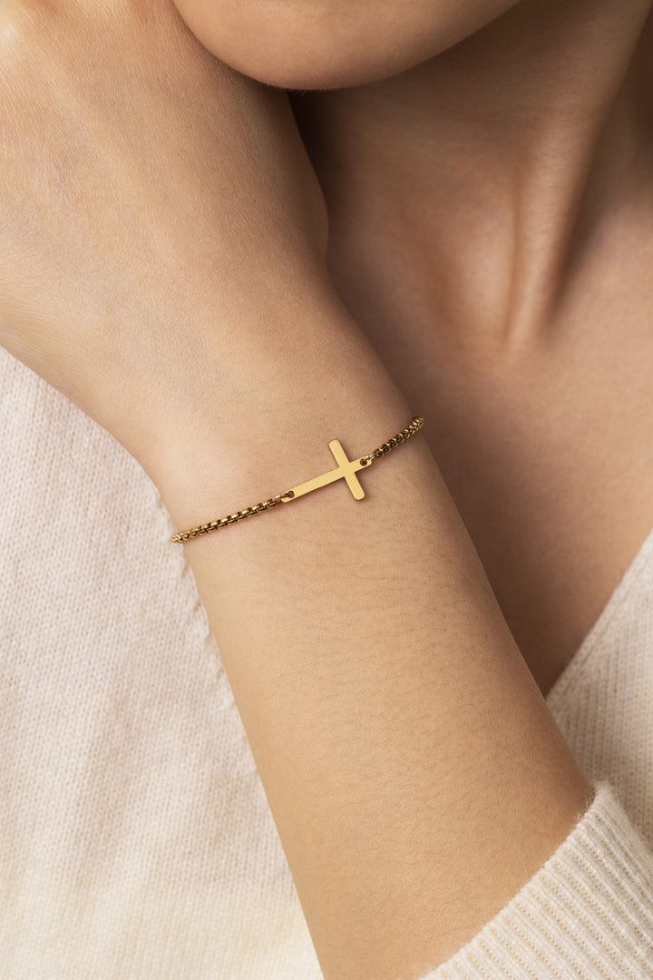 Sideways Cross Slider Bracelet