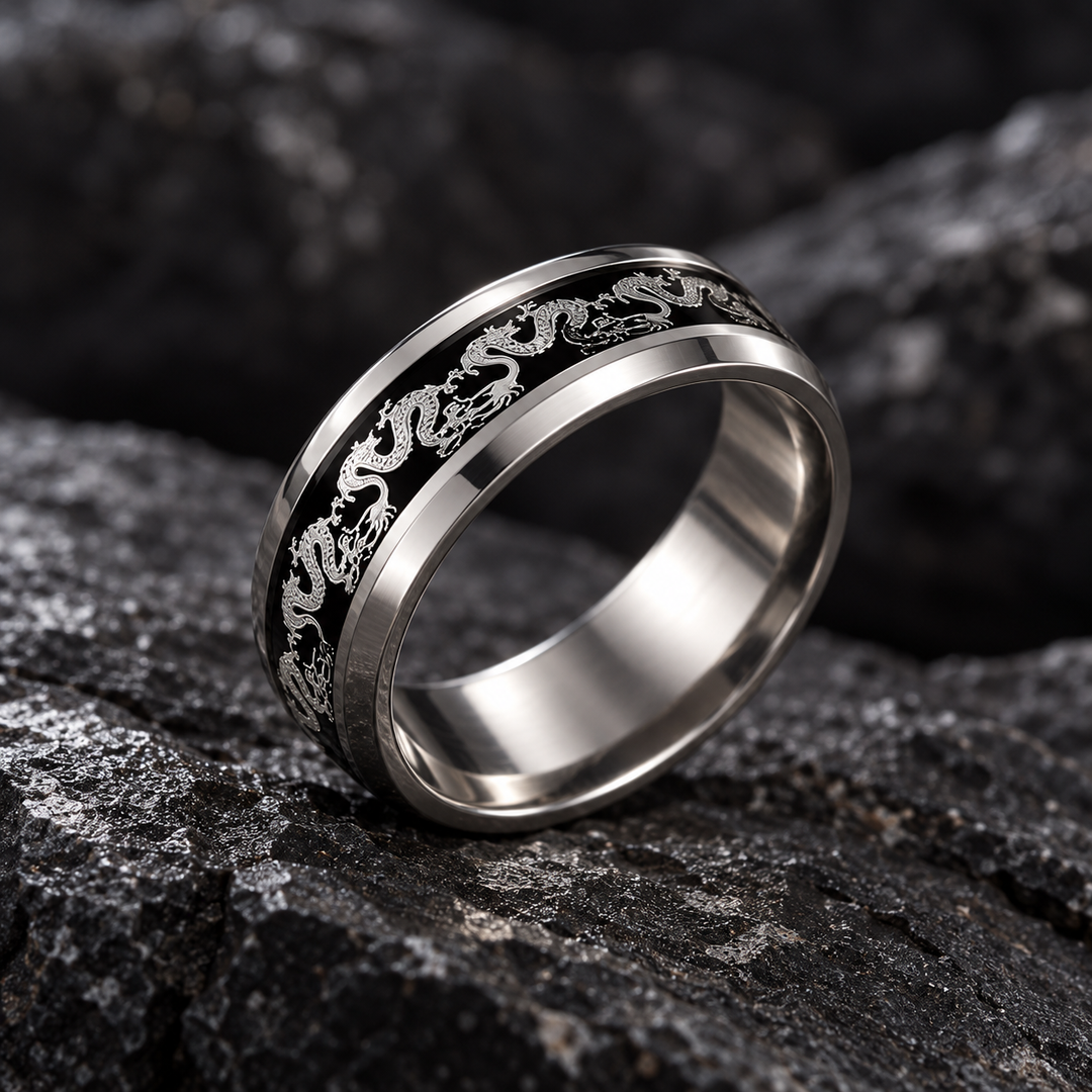 Silver Dragon Dynasty Ring