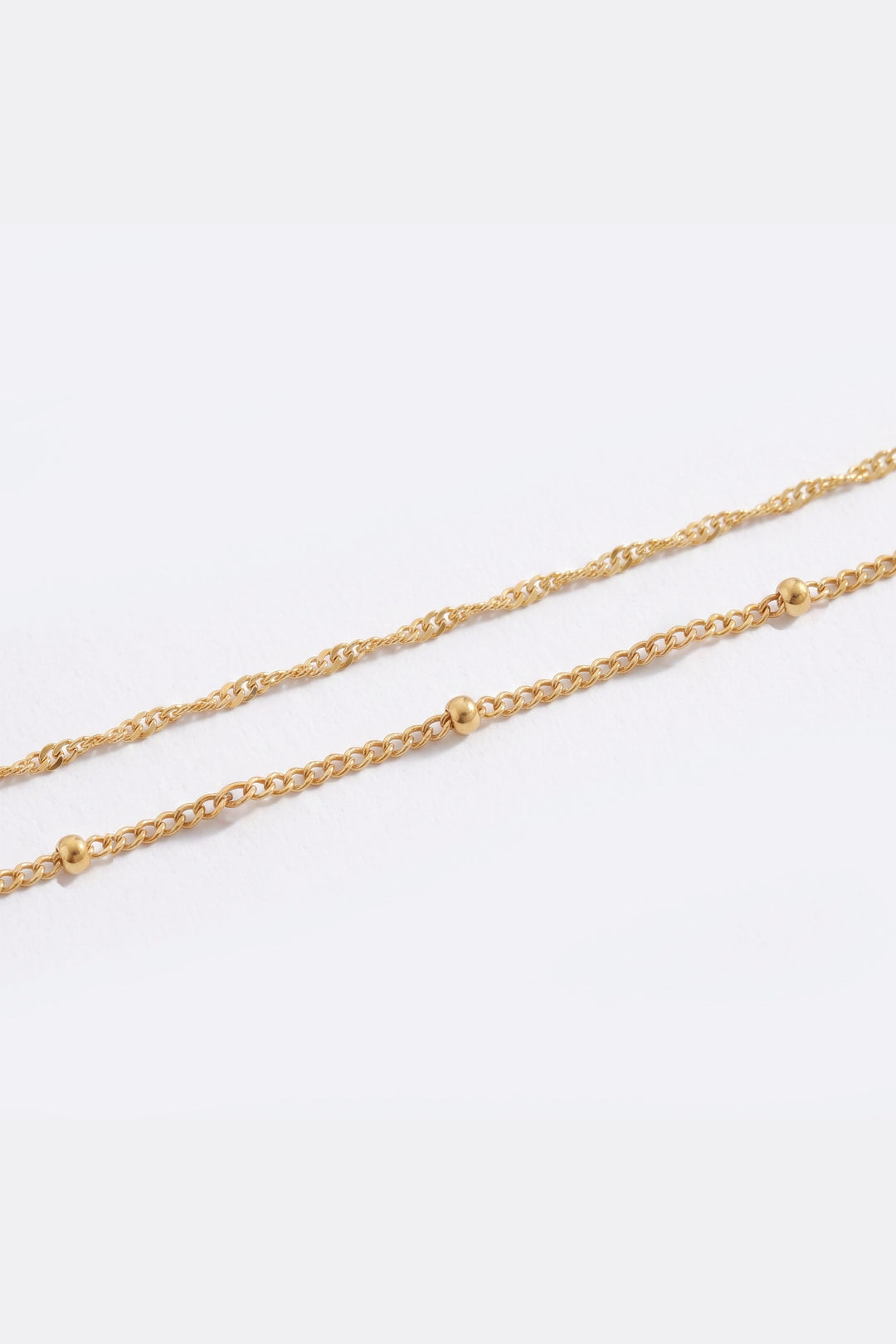 Singapore Twist and Satellite Chain Bracelet Bundle