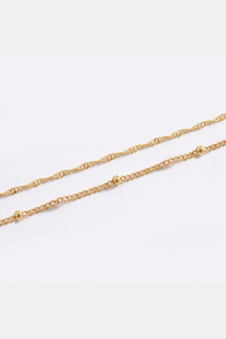 Singapore Twist and Satellite Chain Bracelet Bundle