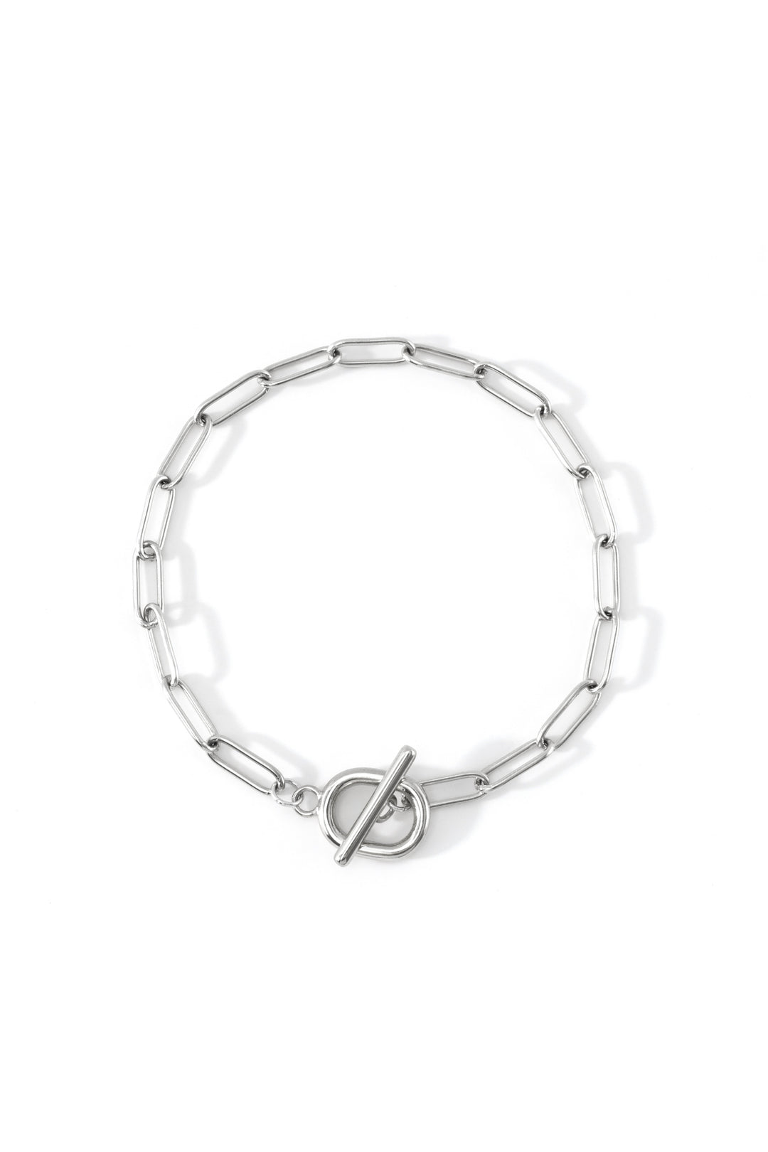 Toggle Clasp Paperclip Chain Bracelet