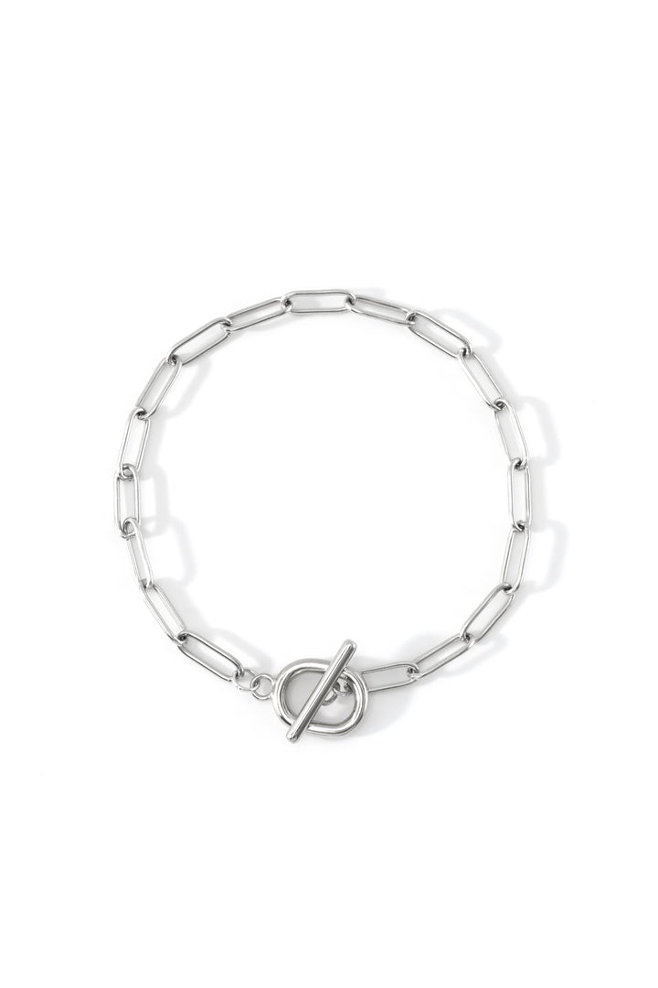 Toggle Clasp Paperclip Chain Bracelet