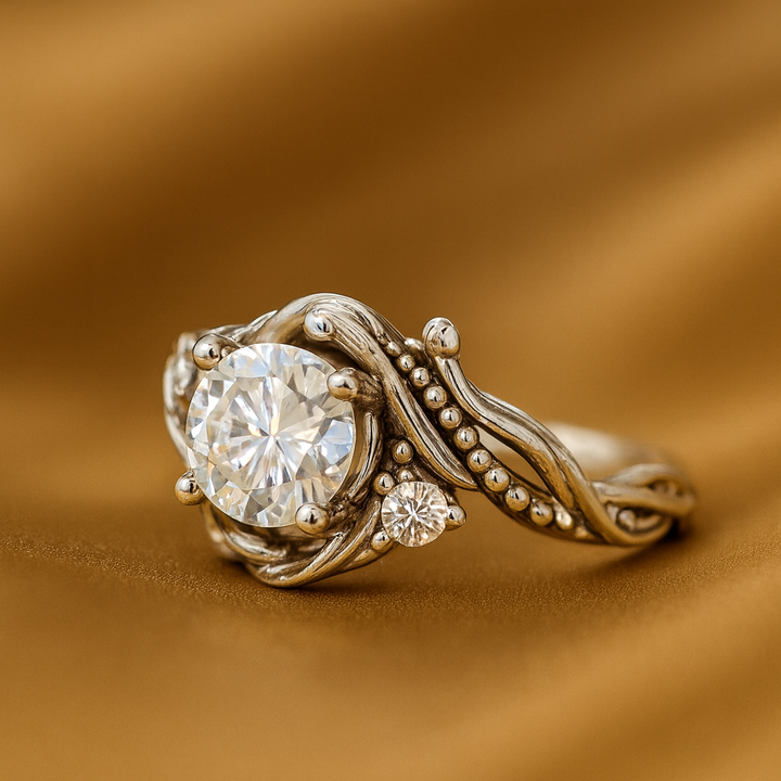 Chic Silver Branch Zirconia Ring