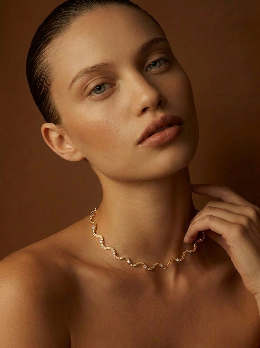 Wave Scalloped Necklace
