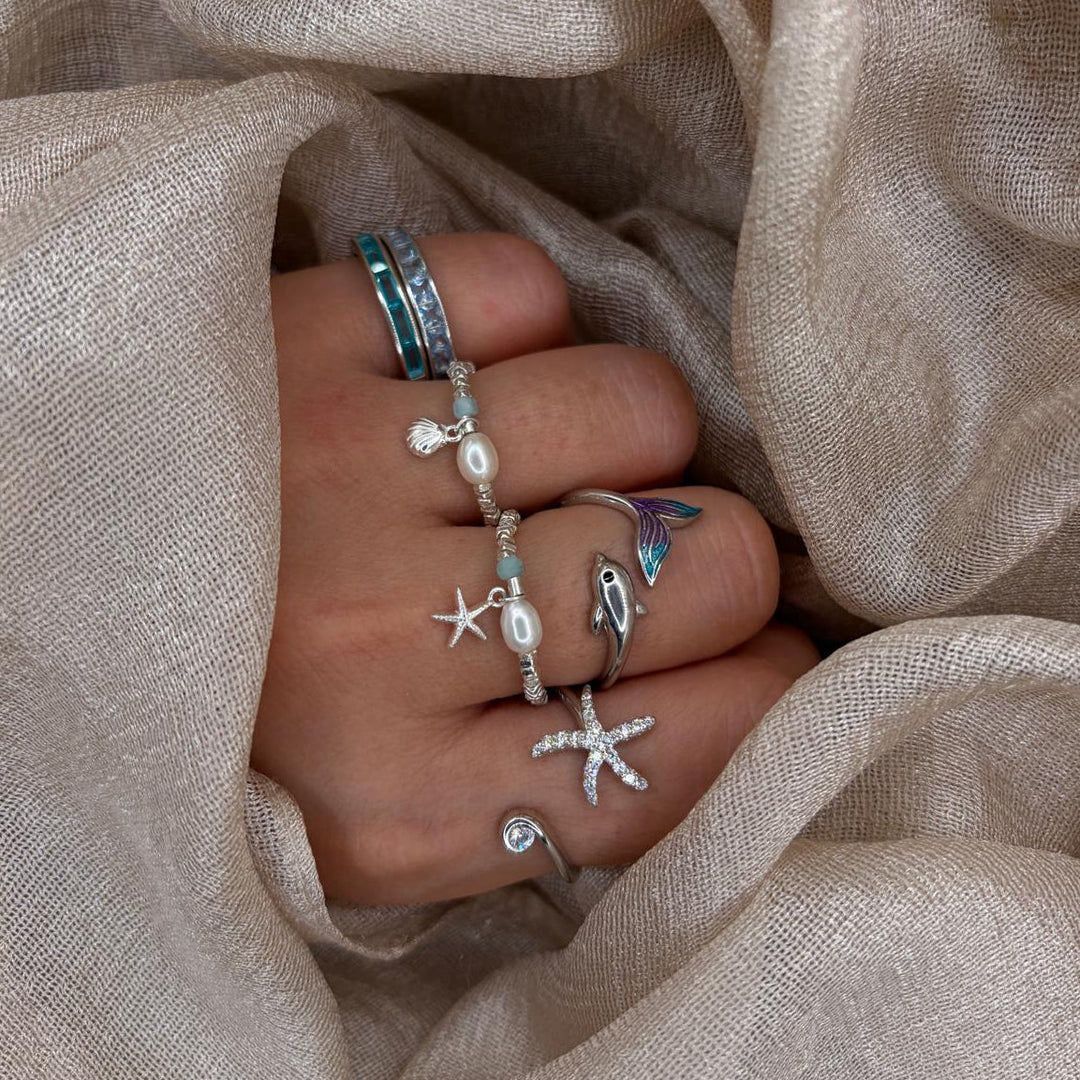 Dolphin & Tail 925 Sterling Silver Ring