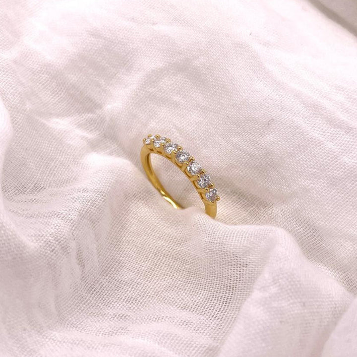 Moissanite Eternity 925 Sterling Silver Ring