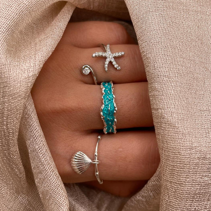 Silver Starfish 925 Sterling Silver Ring