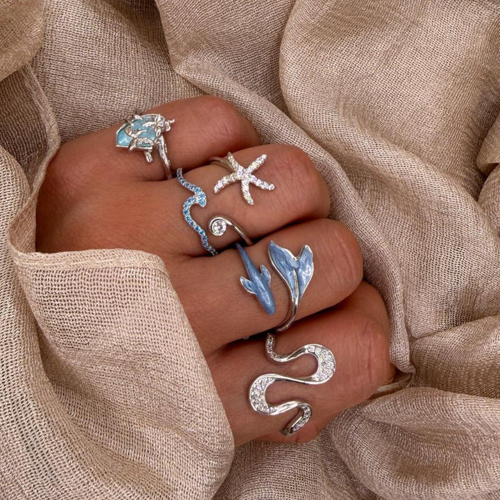Ocean Breeze Stone 925 Sterling Silver Ring