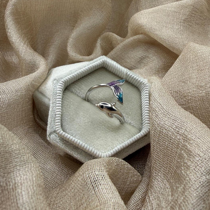Dolphin & Tail 925 Sterling Silver Ring