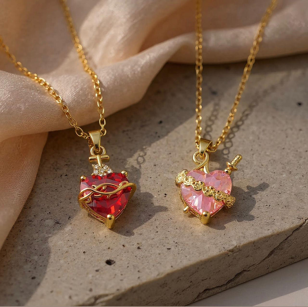 Set of Necklaces of the Sacred Heart of Jesus and the Immaculate Heart of Mary