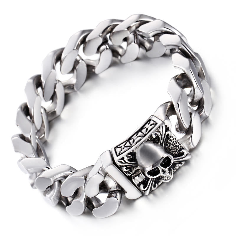 Skull Clasp Cuban Bracelet