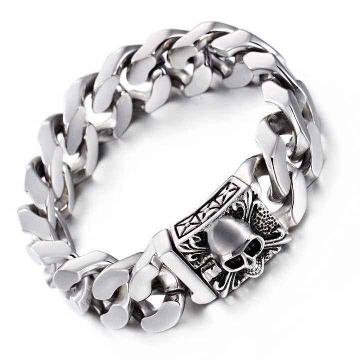 Skull Clasp Cuban Bracelet