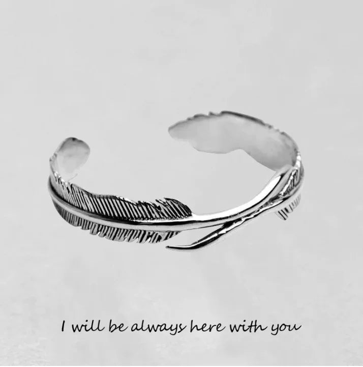 Silver hand-woven personalized retro opening adjustable bracelet