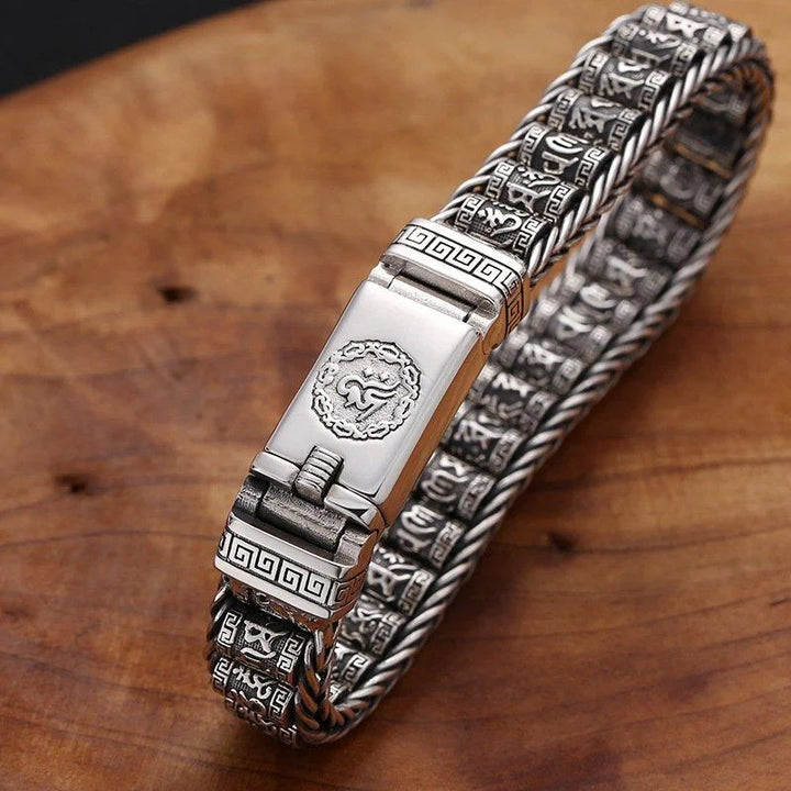 Silver Rotating Drum Hand Bracelet