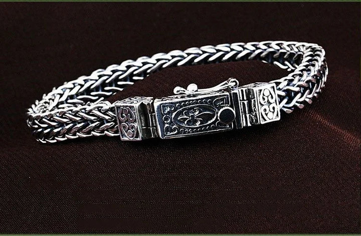 Silver men's vintage personality bracelet