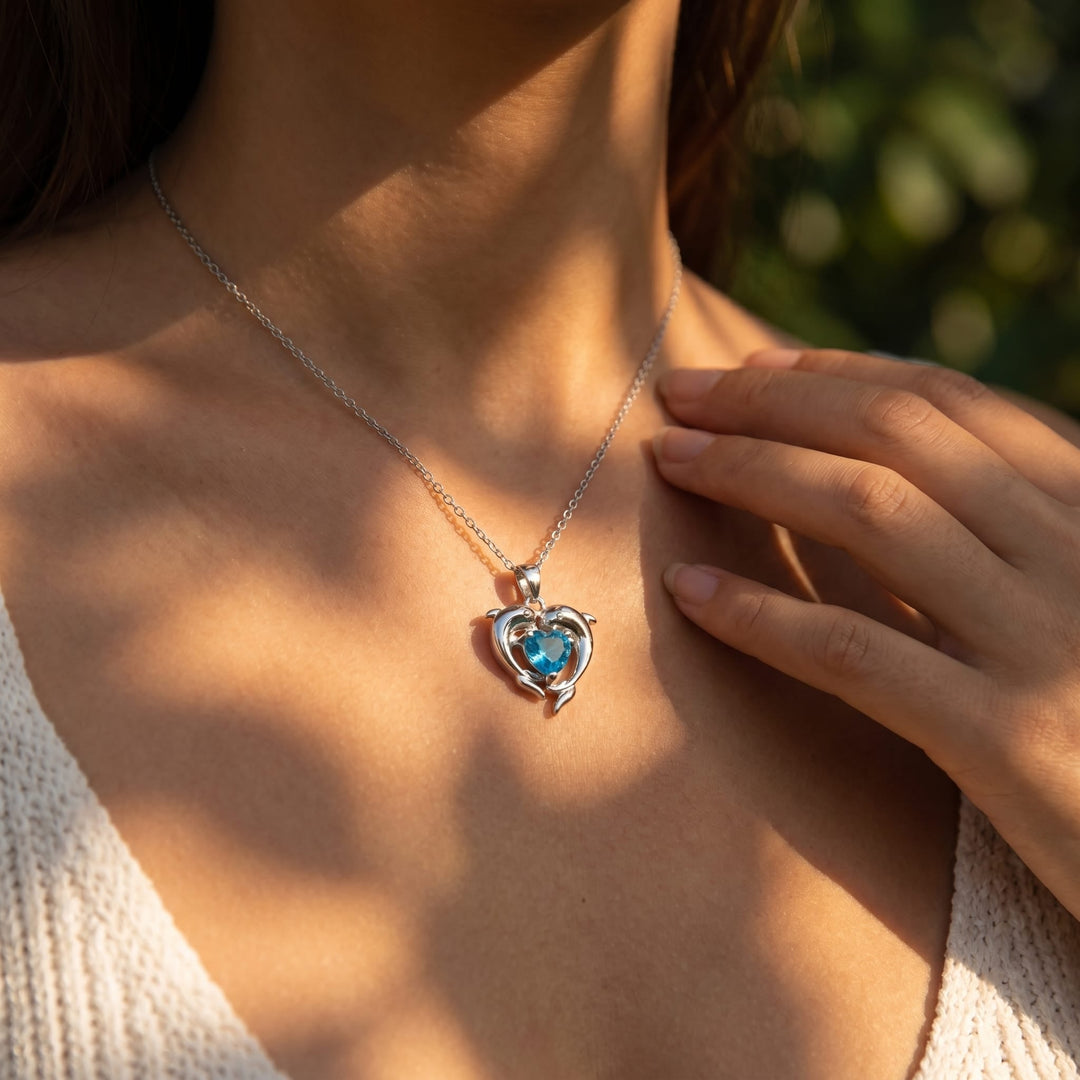 Ocean Hearts Dolphin Necklace