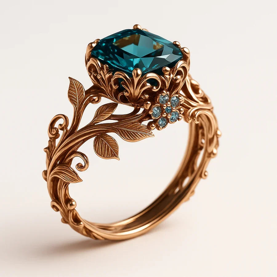 Nature Green Crystal Ring