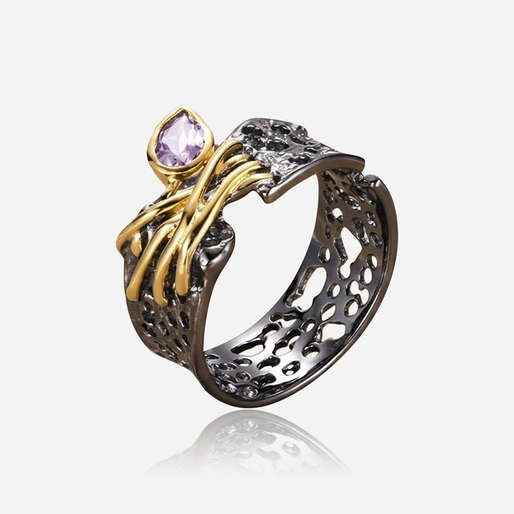 Amethyst Tide 925 Silver Ring