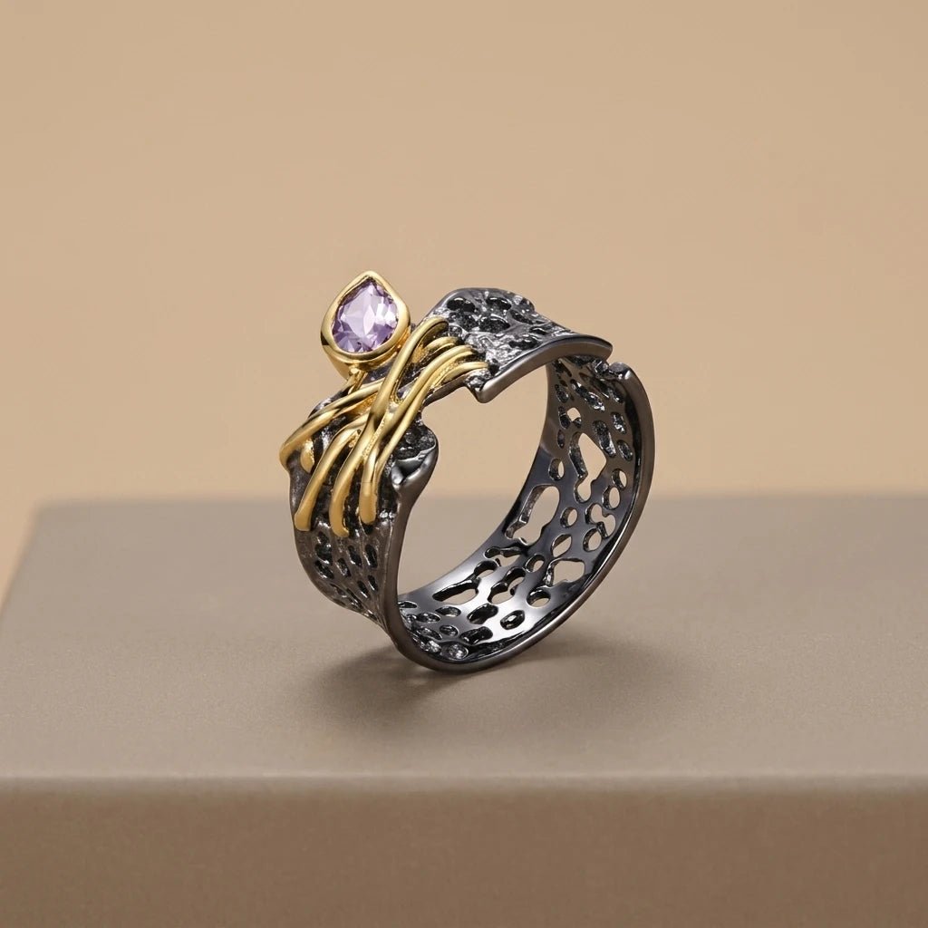 Amethyst Tide 925 Silver Ring