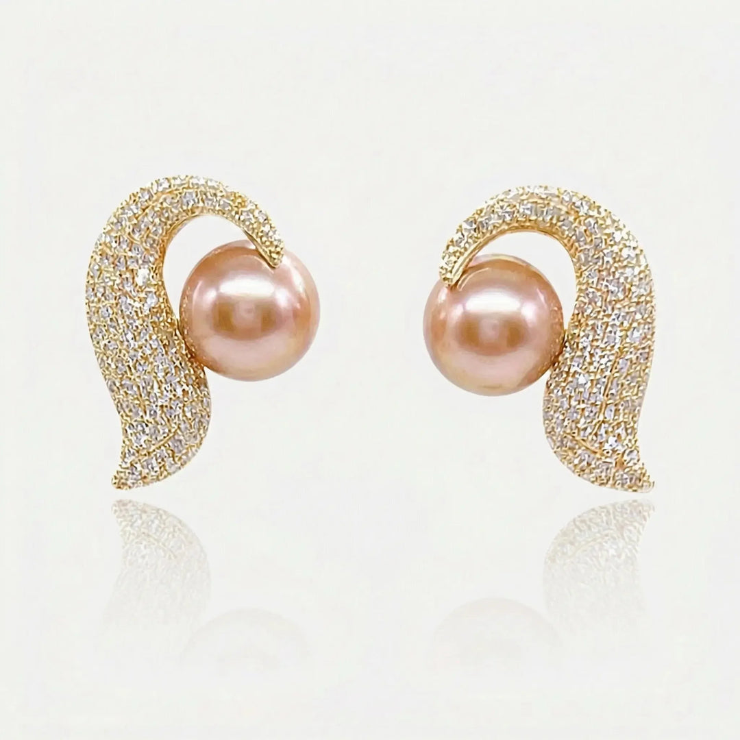 Aurora Pearl Wave Earrings