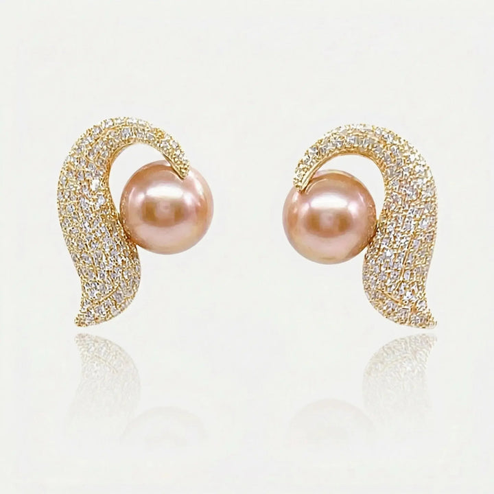 Aurora Pearl Wave Earrings