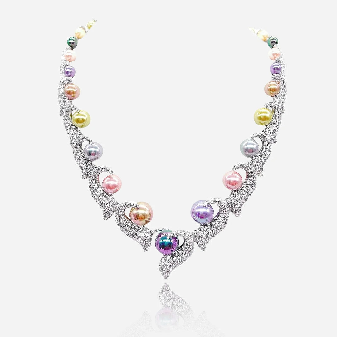 Aurora Pearl Wave Necklace