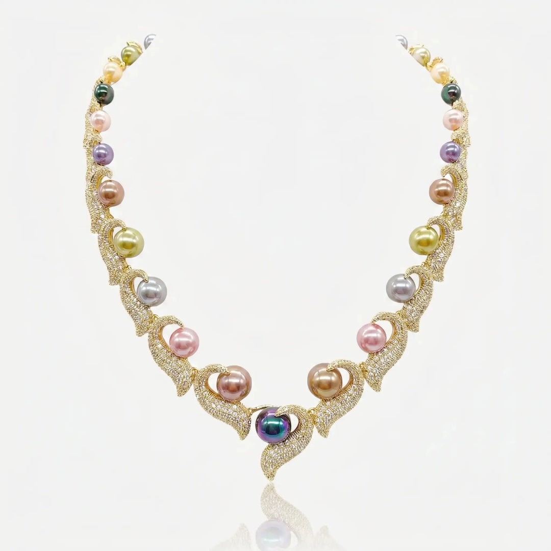 Aurora Pearl Wave Necklace