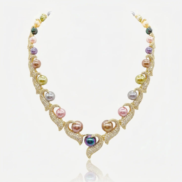 Aurora Pearl Wave Necklace