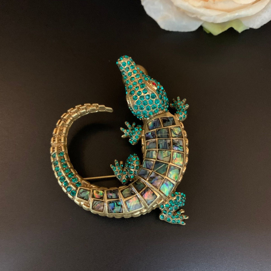 Azure Gecko Brooch