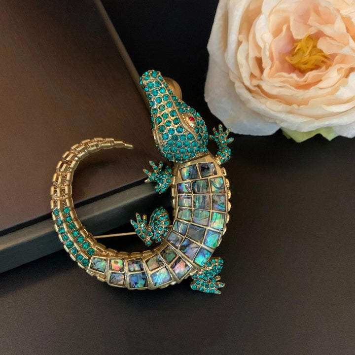 Azure Gecko Brooch