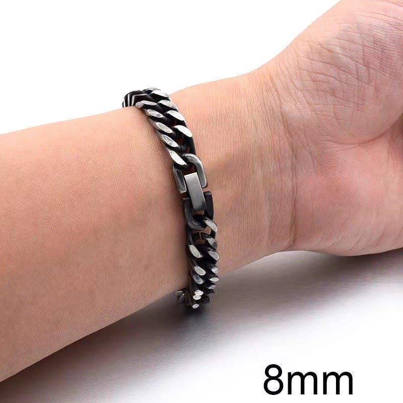 Thick Chain Dragon Weave Cuban Bracelet