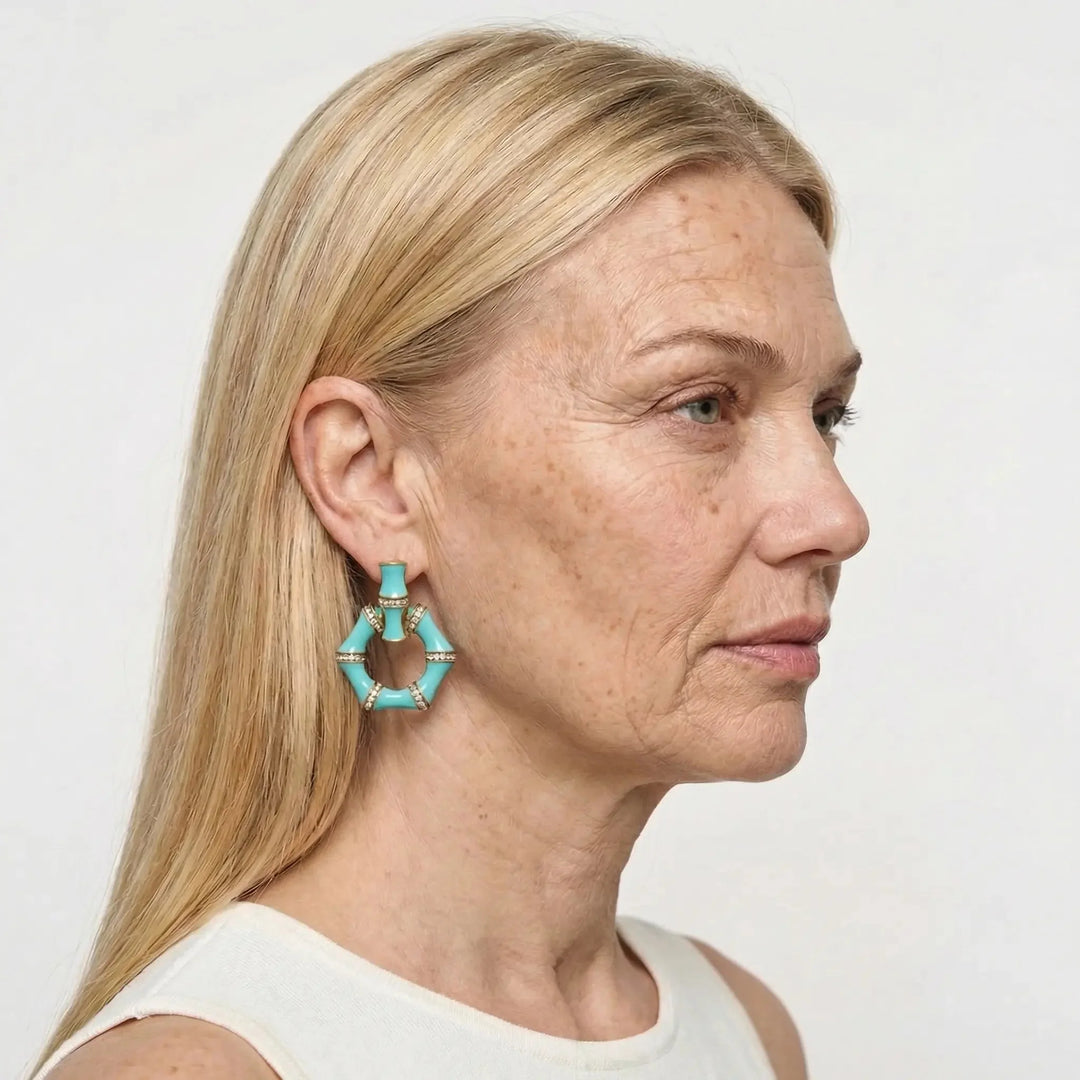 BambooGleam Stud Earrings